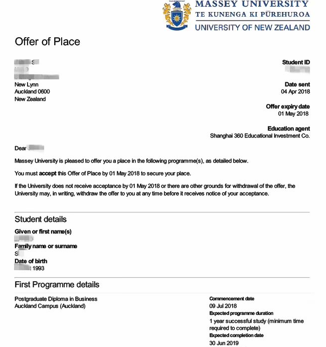 录取院校及专业:新西兰梅西大学,奥克兰理工大学和奥他哥理工学院