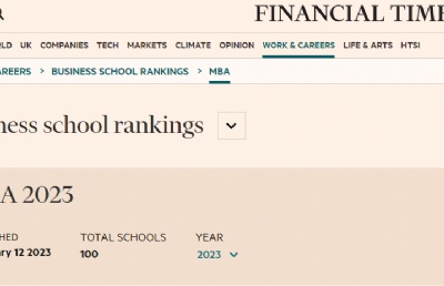 《金融时报》发布2023年全球MBA项目百强榜单，美国与欧洲院校&#8203;霸榜！