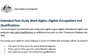 重大利好！澳大利亚延长留学生临时工作签证！最高可留澳6年！